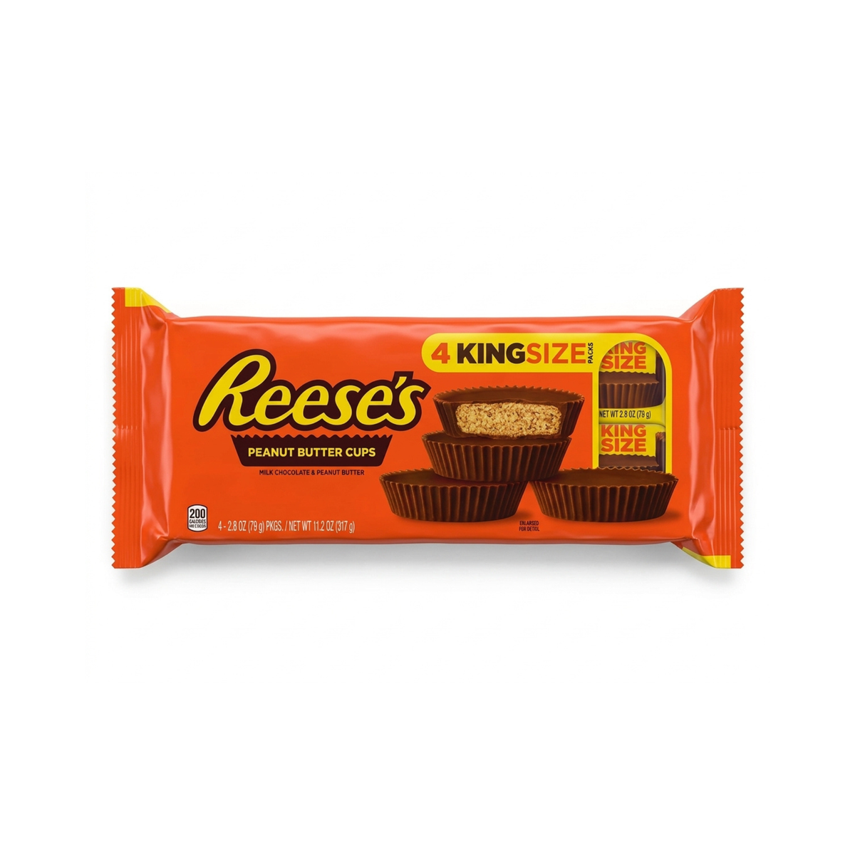 Reeses 4 Peanut Butter Cups King Size 2.8oz 79g