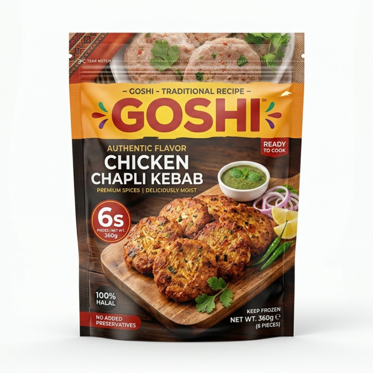 goshi chicken chapli kebab 6s