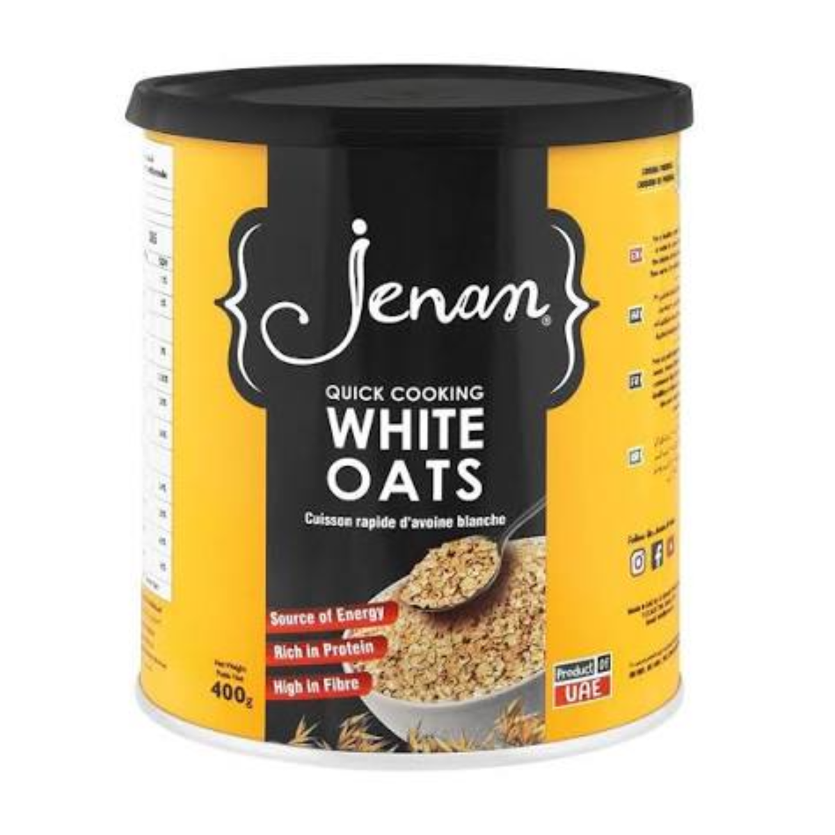 Jenan Quick Cooking White Oats 400g