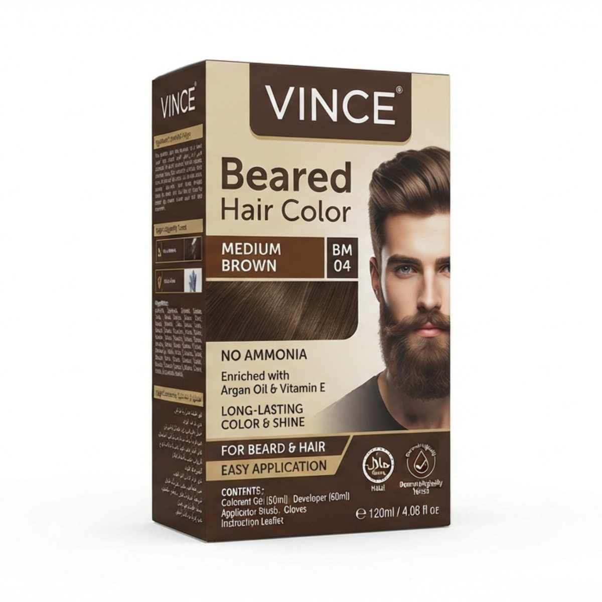 Vince Beared Hair Color Medium Brown BM 04