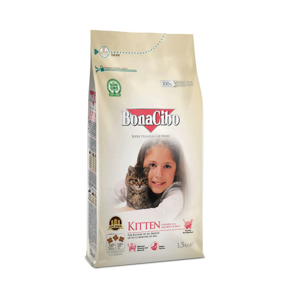 Bonacibo Kitten Chicken with Anchovy Rice 1.5Kg Bag