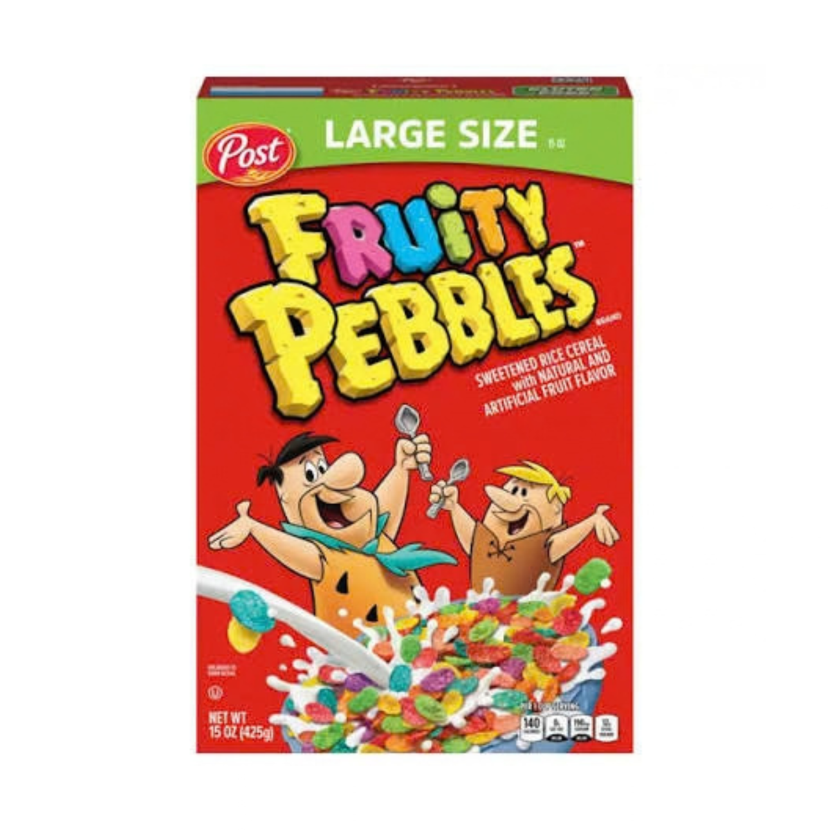 Post Fruity Pebbles Cereal Large Size 15oz 425g