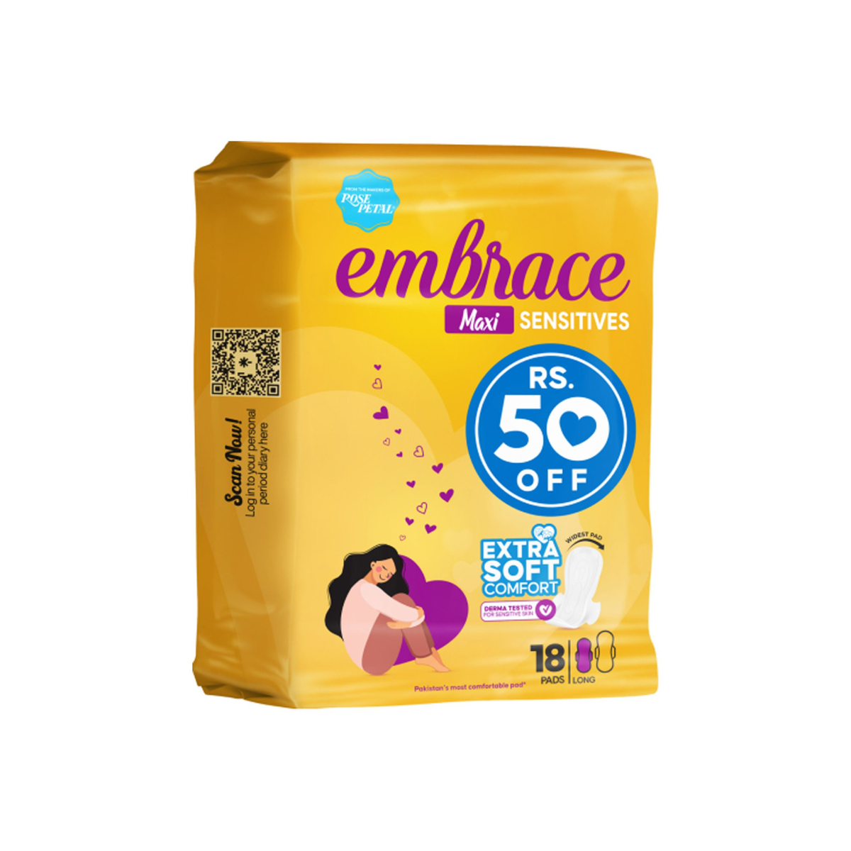 Embrace L Maxi Sensitives 18Pads