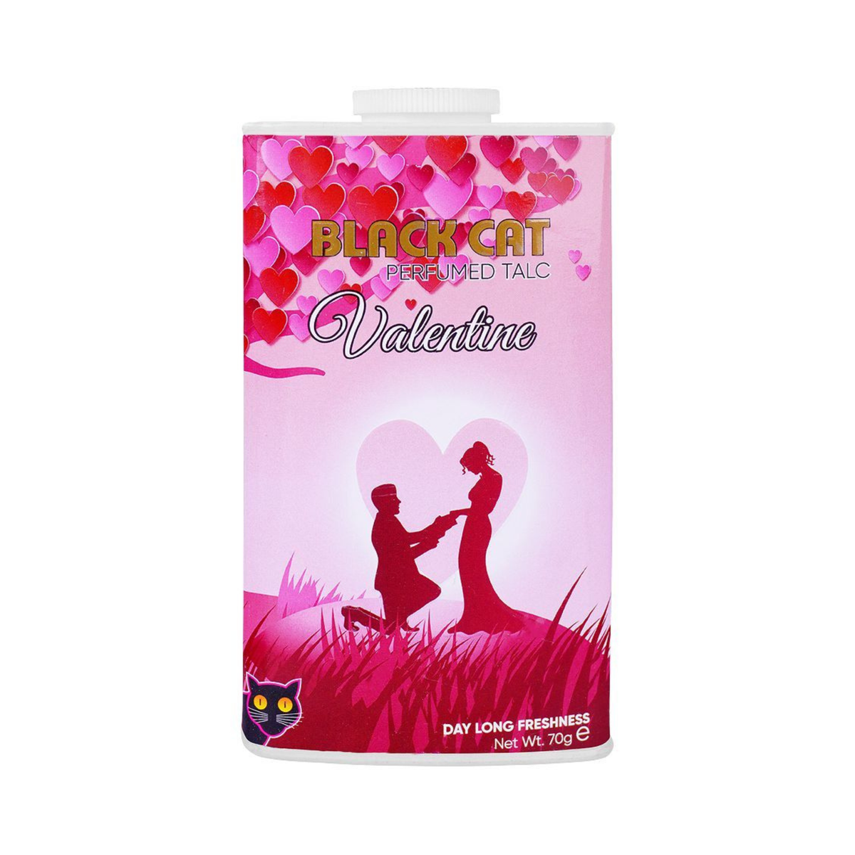 Black cat perfumed talc Valentine 70g