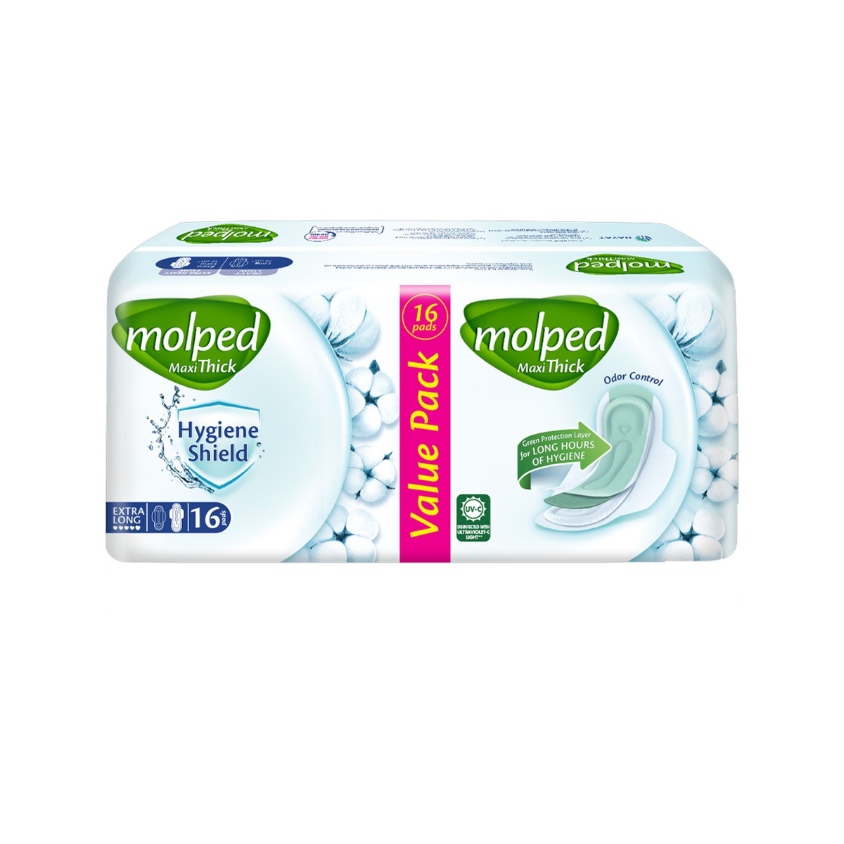 Molped Maxi Thick E-L Value Pack 16Pads