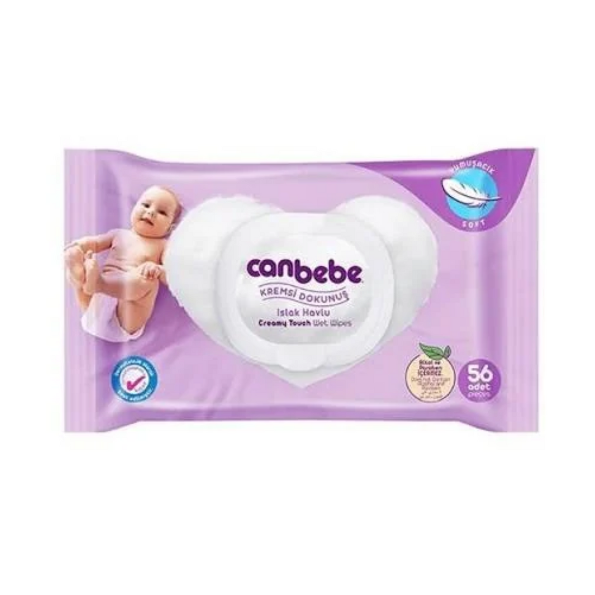 Canbebe Creamy Touch Baby Wipes 56 pieces