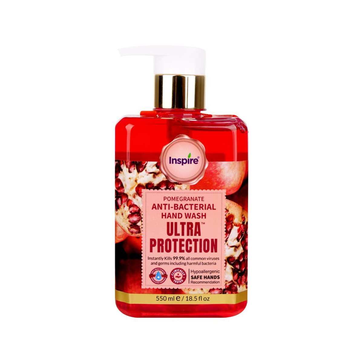 Inspire Pomegranate Anti-Bacterial Hand Wash 550ml