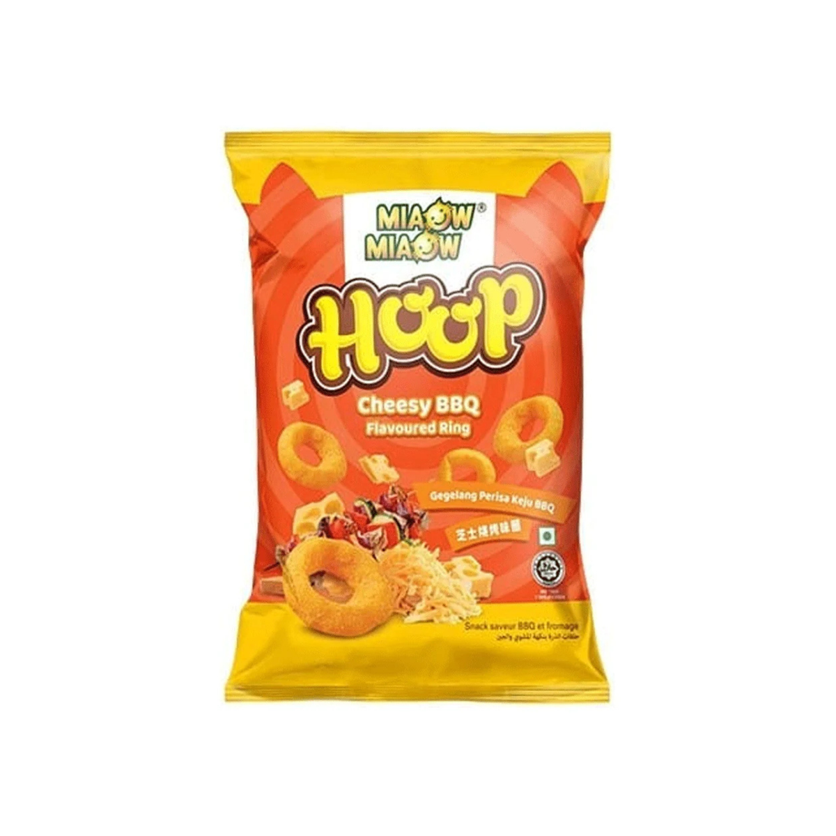 Miaow Miaow Hoop Cheesy BBQ 50Gm