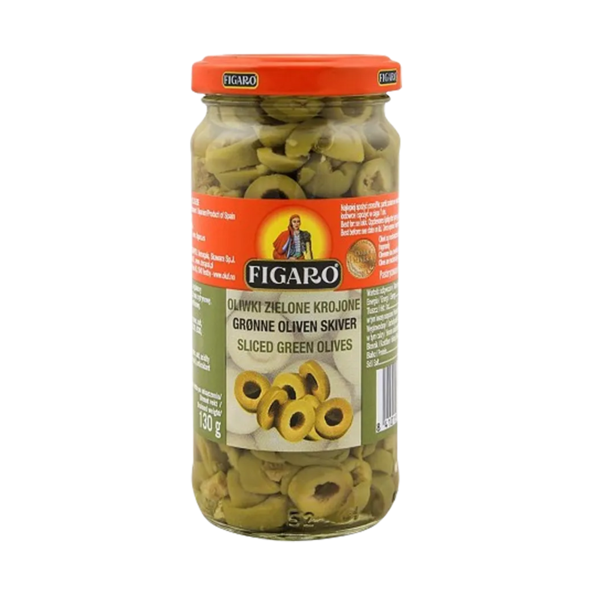 Figaro Green Olive Sliced 240g