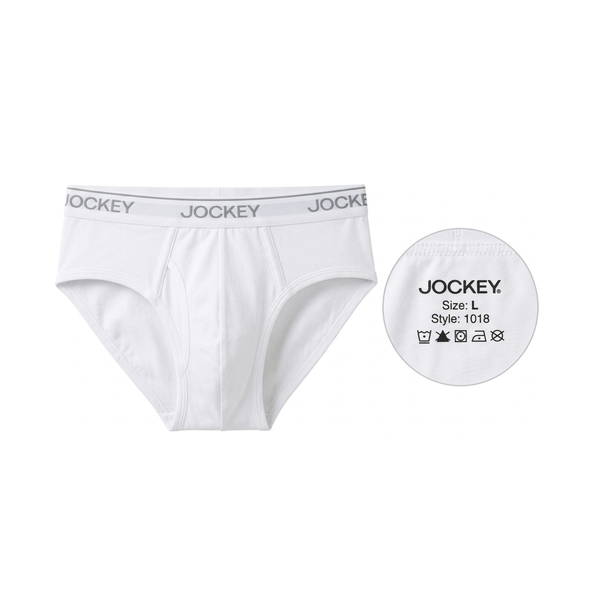 Jockey Men Wedgefly Briefs White L 1018