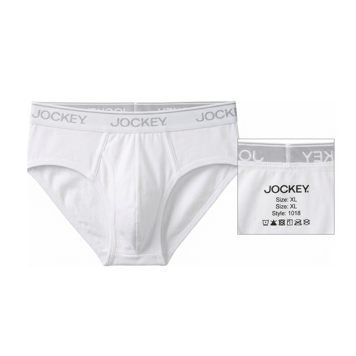 Jockey Men Wedgefly Briefs White XL 1018