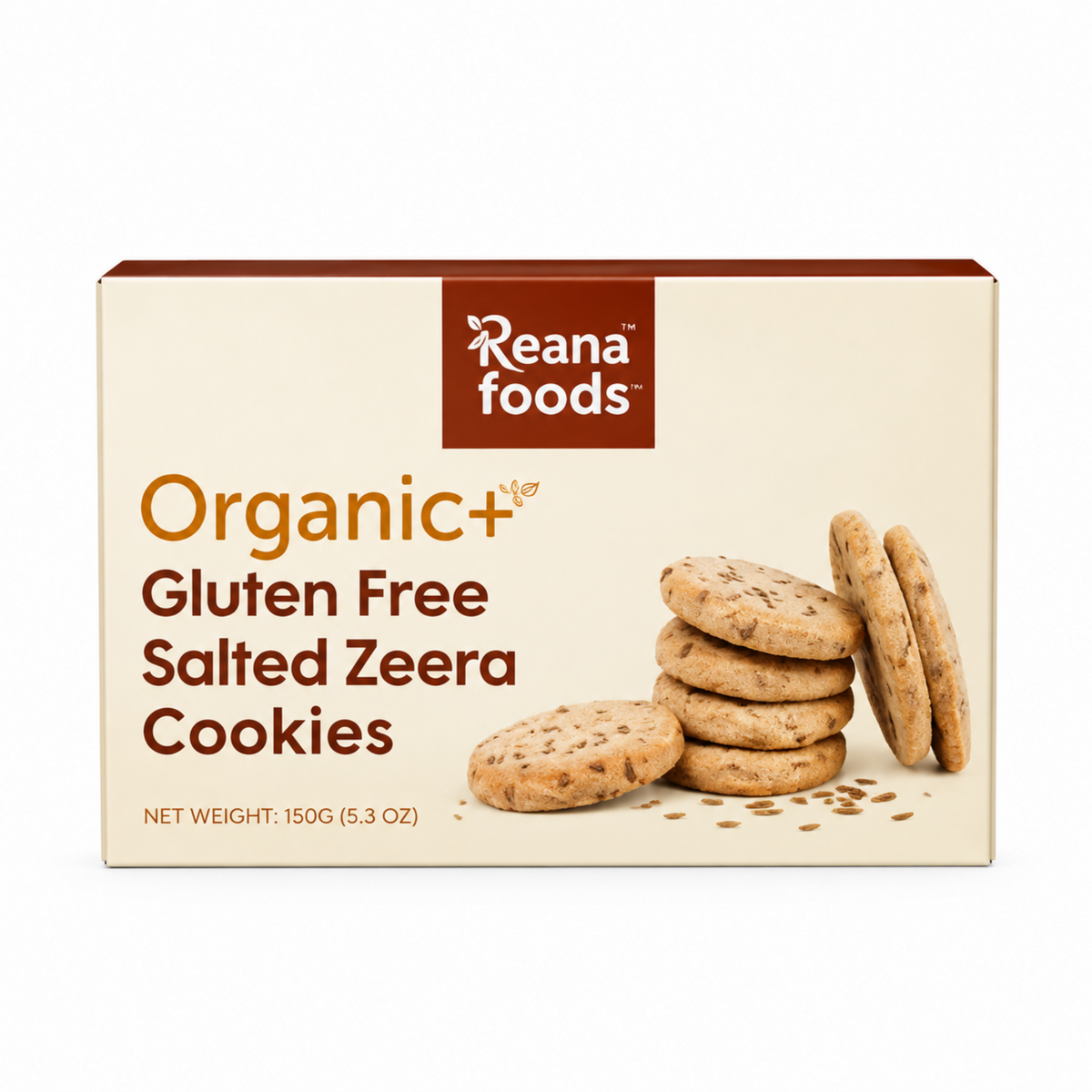 Reana Foods Gluten-Free Salted Zeera Cookies 300g