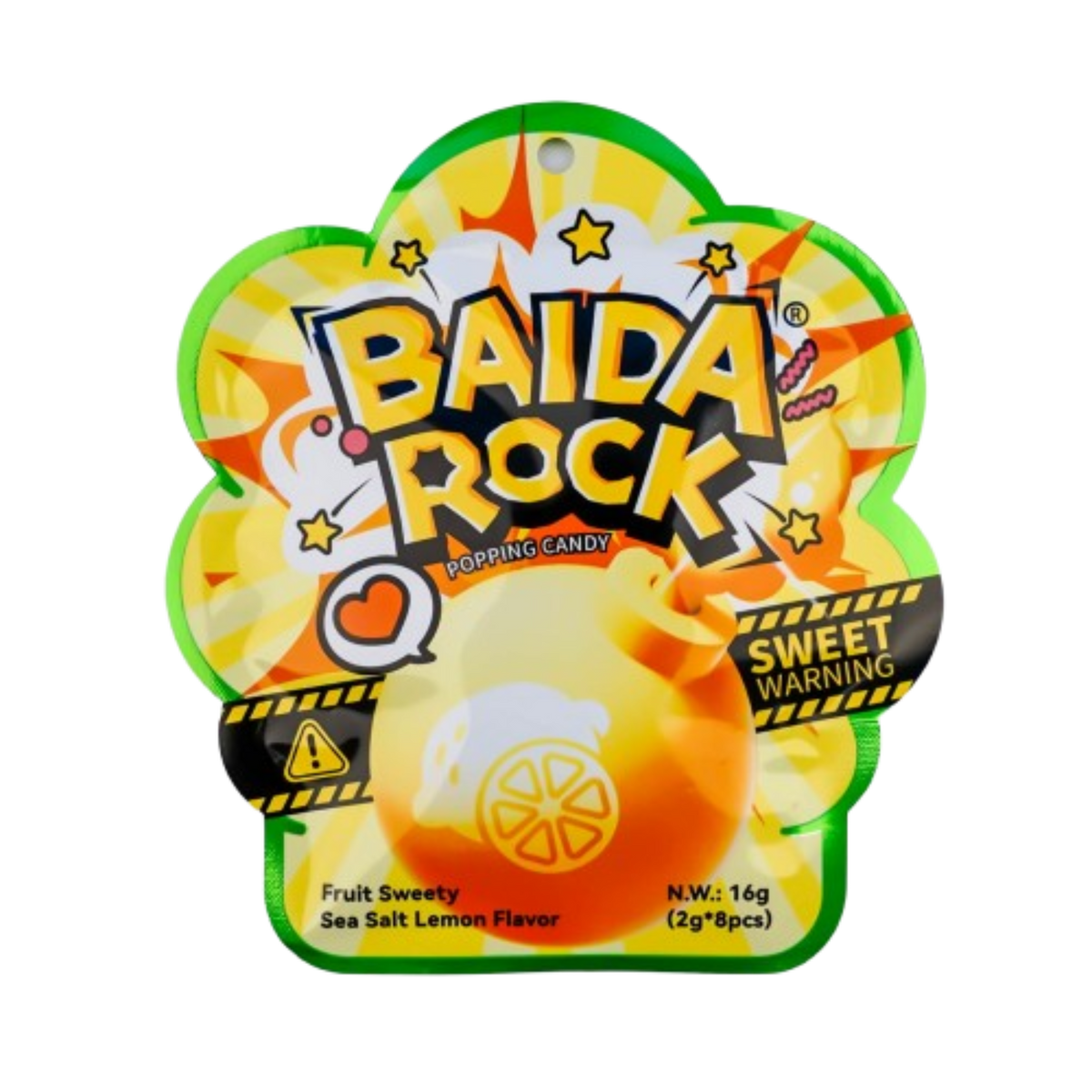 Baida Rock Popping Candy Sea Salt Lemon Flavour 16g