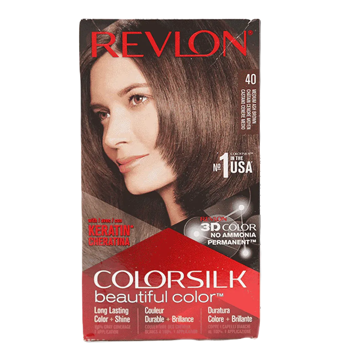 Revlon Color Silk 40 Medium Ash Brown Hair Color