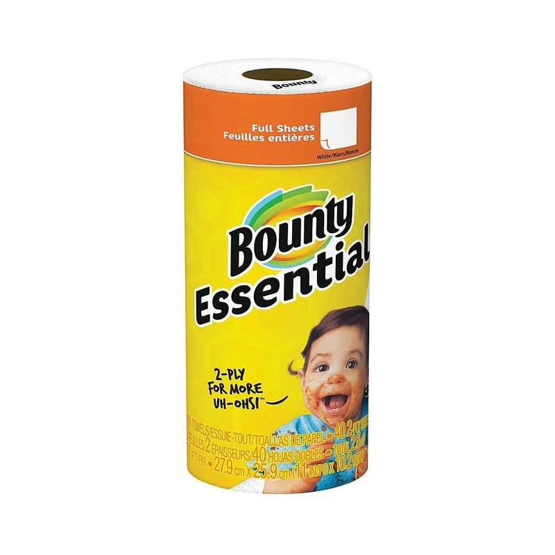 Bounty White Essentials Paper Towels 1 Regular Roll