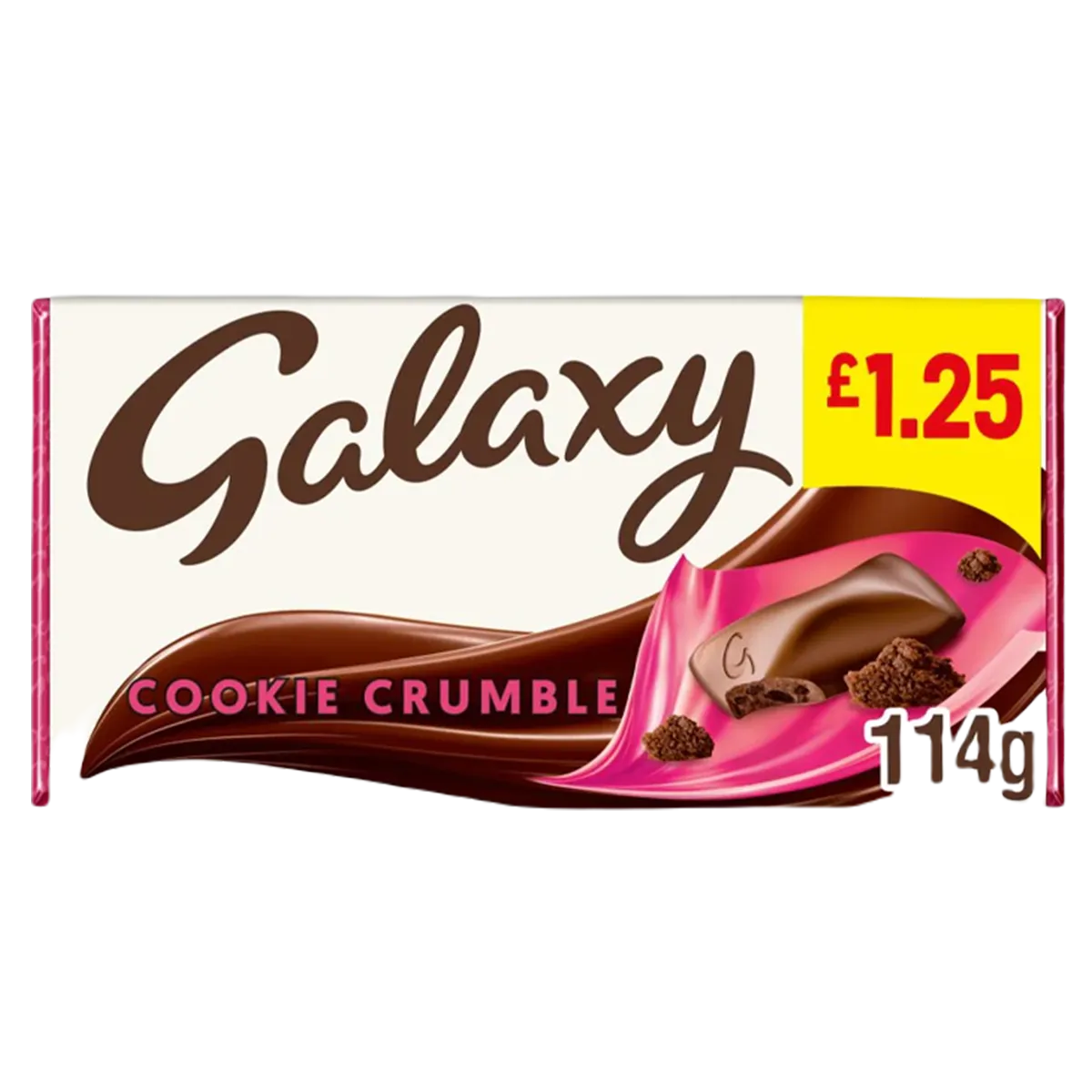 Galaxy Cookie Crumble Milk Chocolate Block Bar 114g