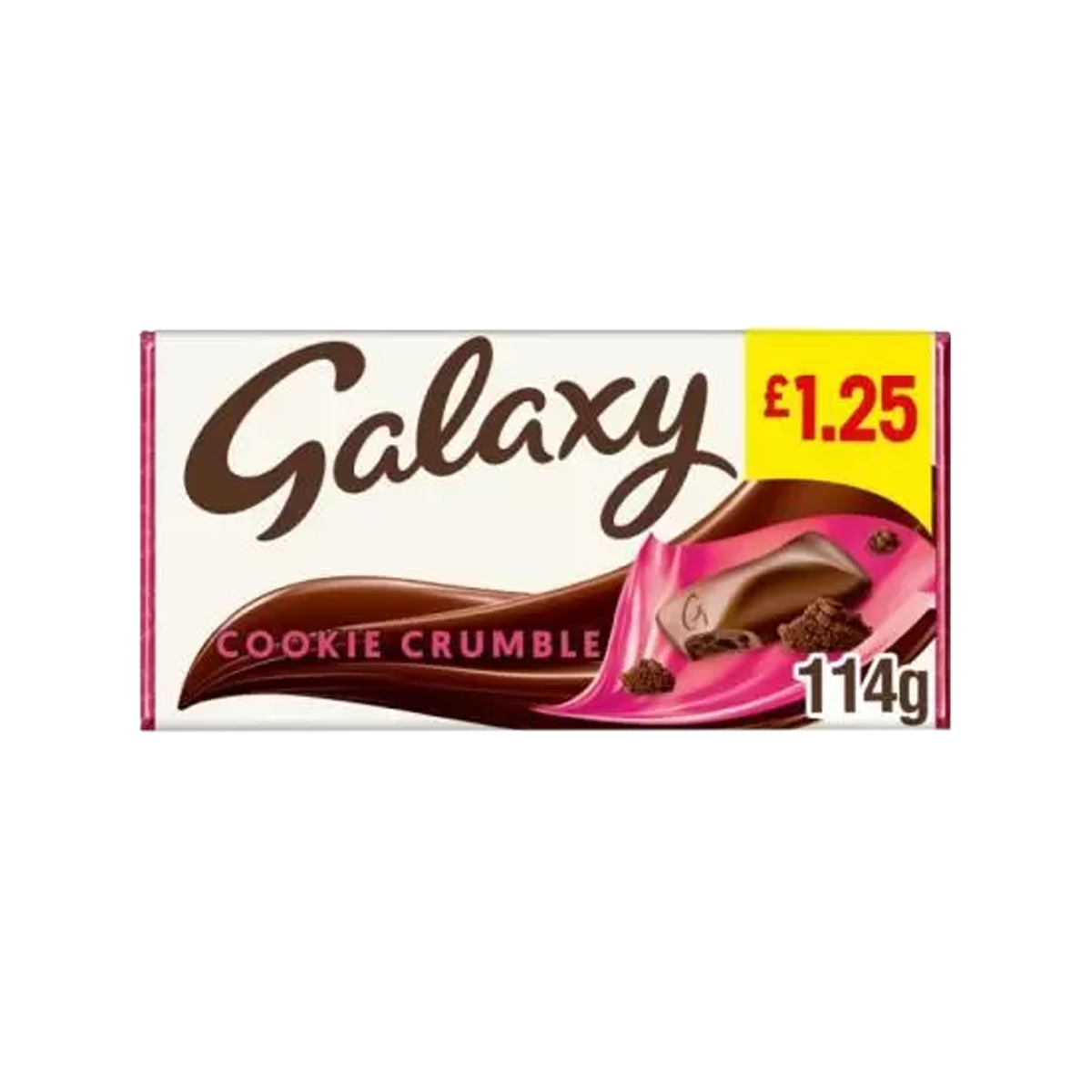 Galaxy Cookie Crumble Milk Chocolate Block Bar 114g