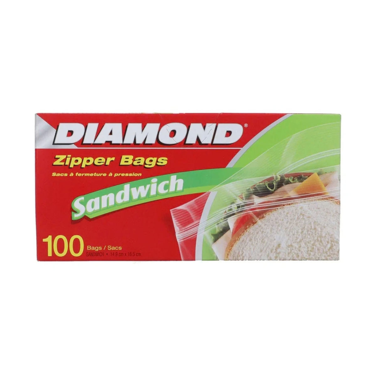 Diamond S/Wich Bags Zipper 12X100S