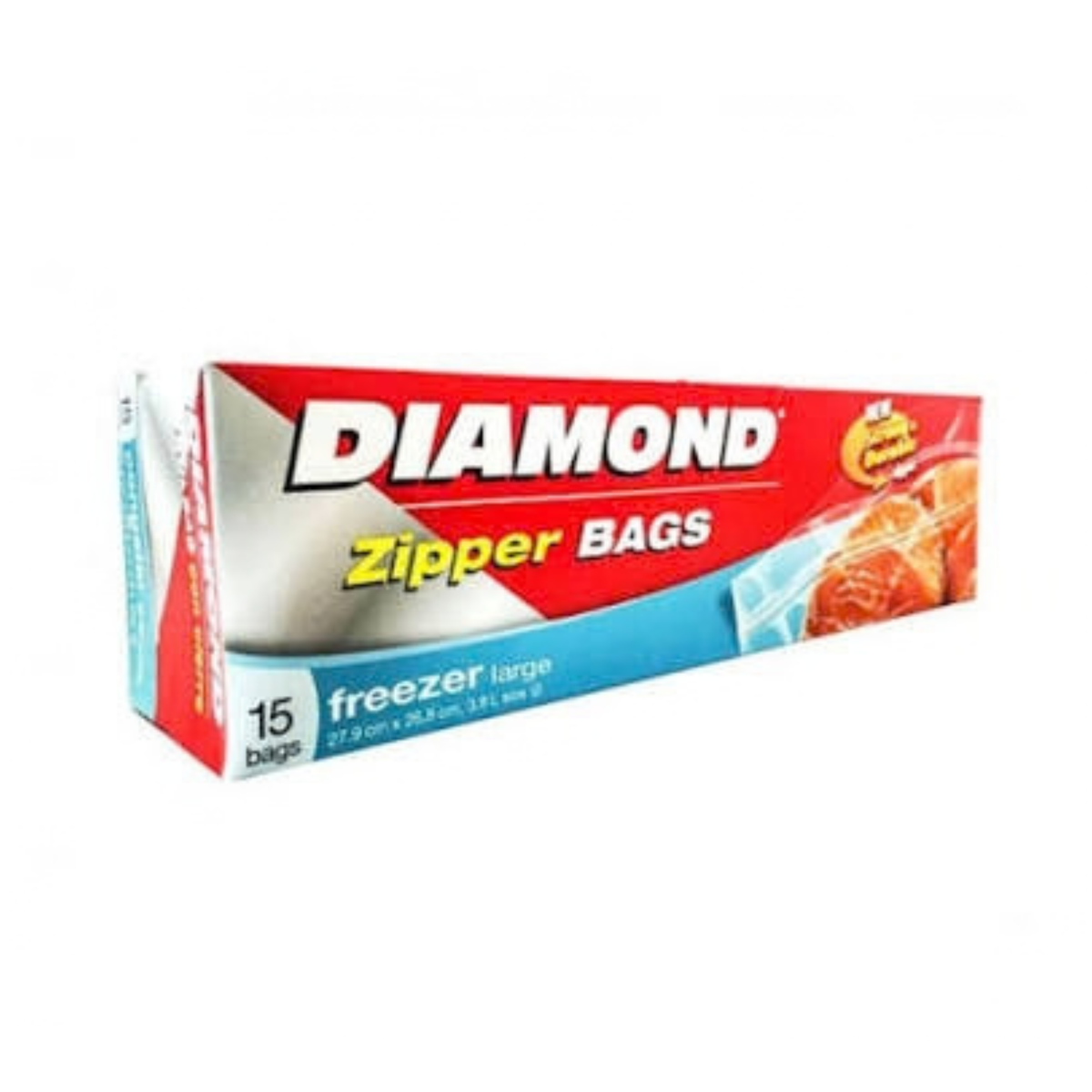 Diamond Freezer Bags Zipper Lar 12X15S