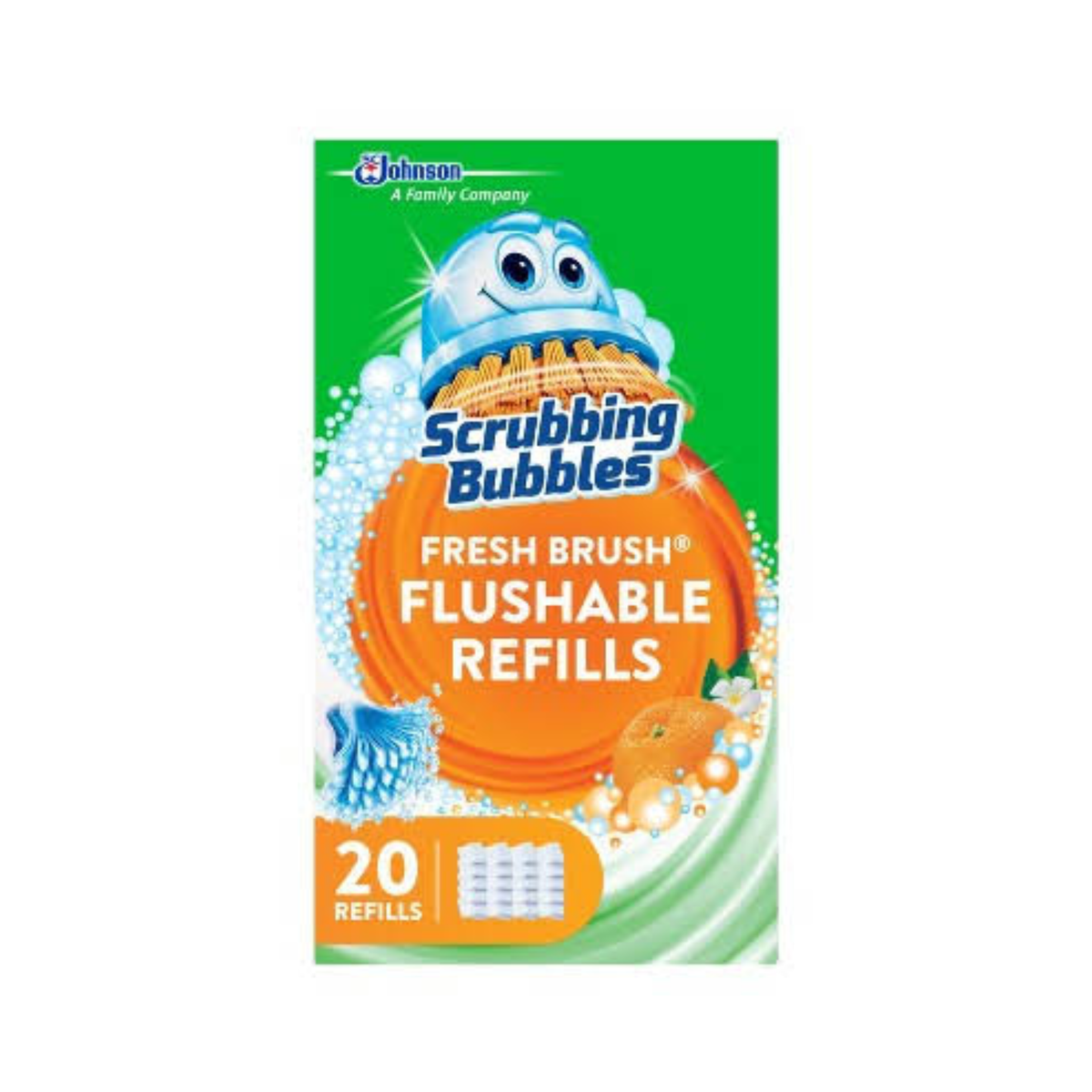 Scrubbing Bubbles Fresh Brush Flushables Refill Toilet Bowl 20s