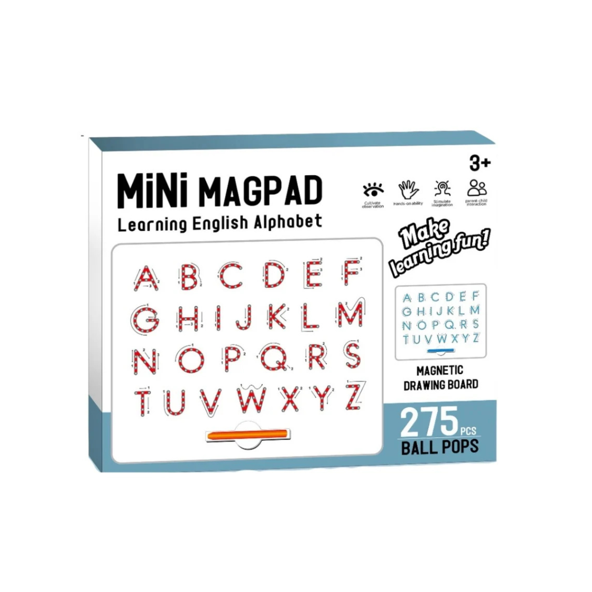 Mini Magpad Learing English Alphabet 275 Pcs No949-5