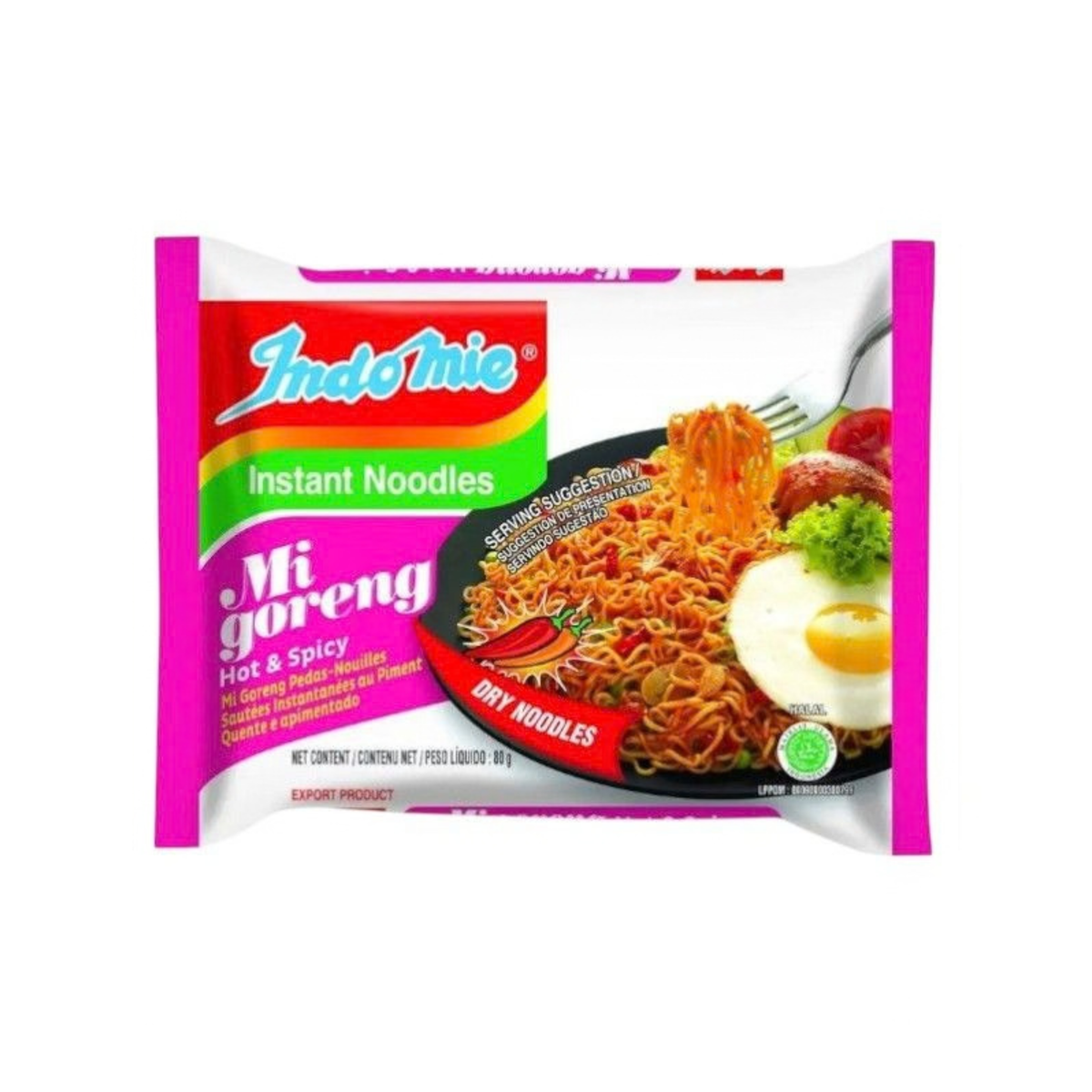 Indomie Noodles Pkt Hot Spicy 80g