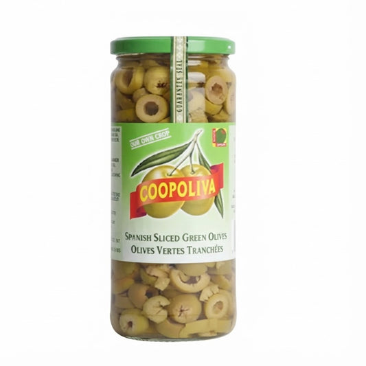 Coopoliva Olive Green Slice 450g
