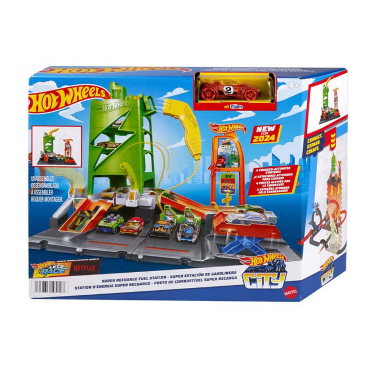 Hot Wheels City Super Recharge Fuel Station HTN79