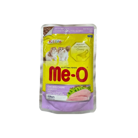Me-O Pouch Kitten Chicken Chunk in Gravy 80g