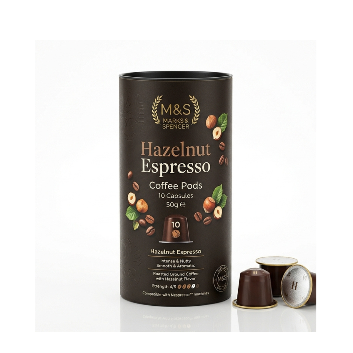 Marks n Spencer Hazelnut Espresso Coffee Pods 50g