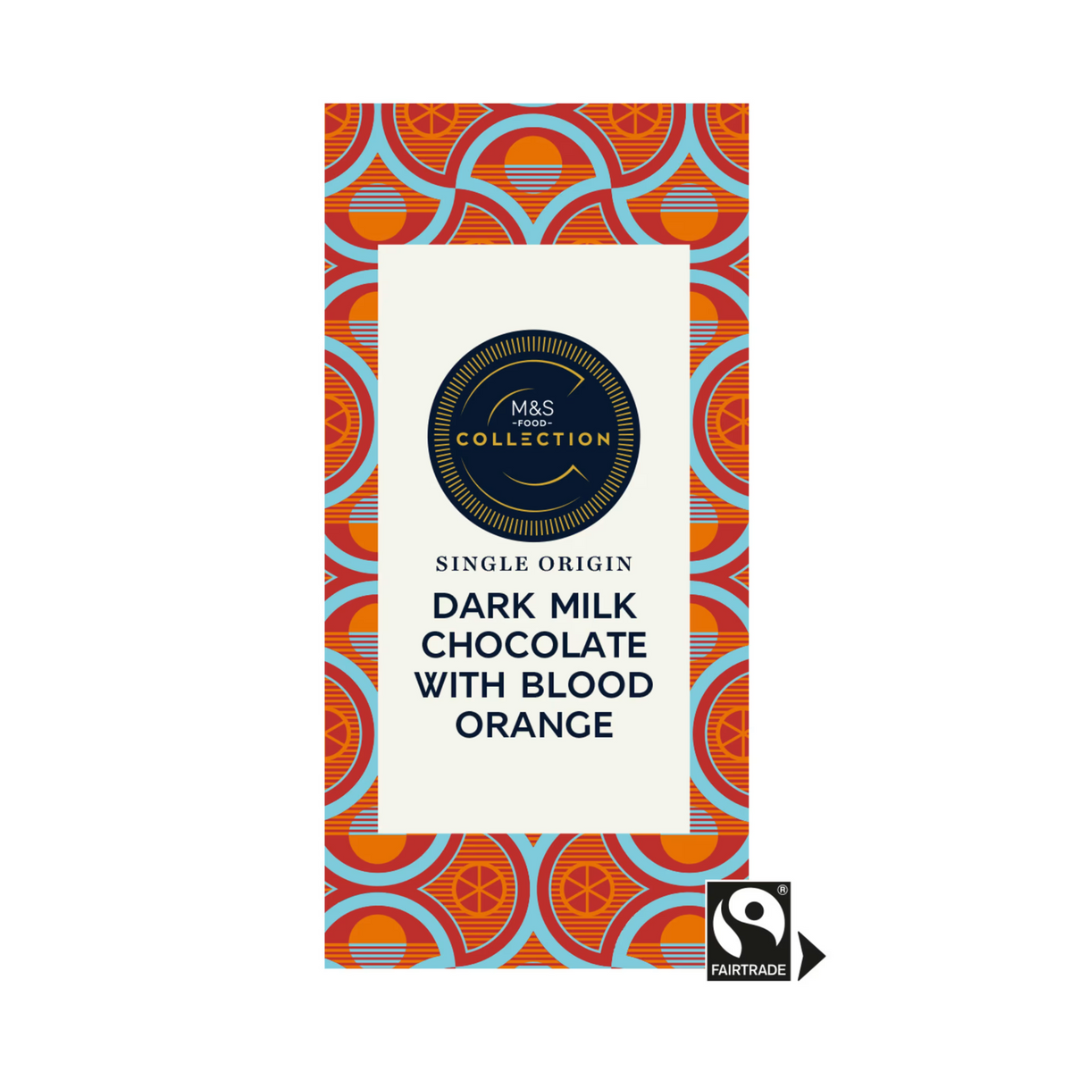 M&S Dark milk chocolate with blood orange 54% cocoa 100g