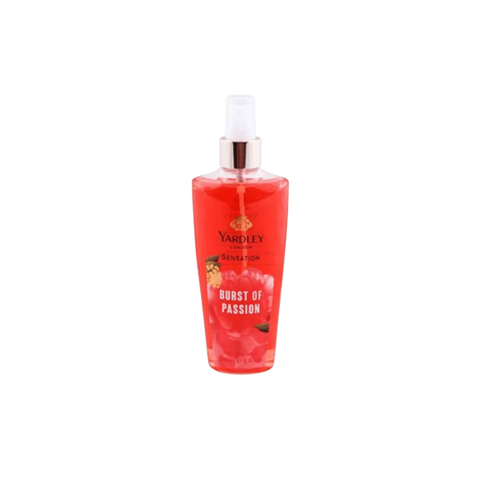 YARDLEY sensation perfume mist burst of passion 236ml