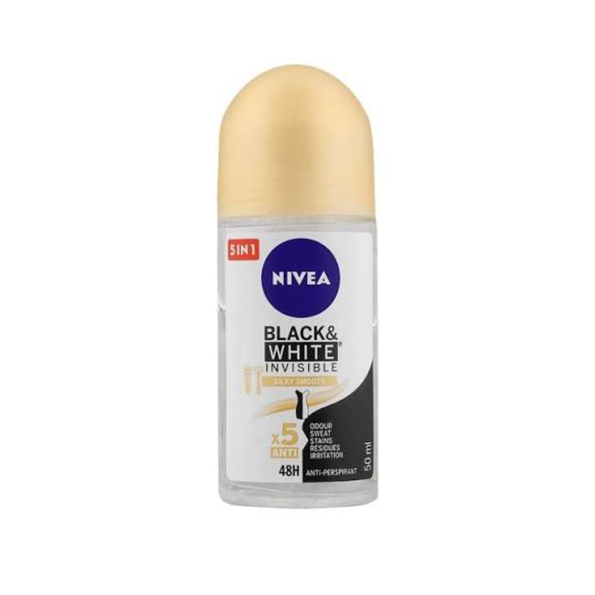 Nivea Black White Invisible Silky Smooth Roll On 50ml