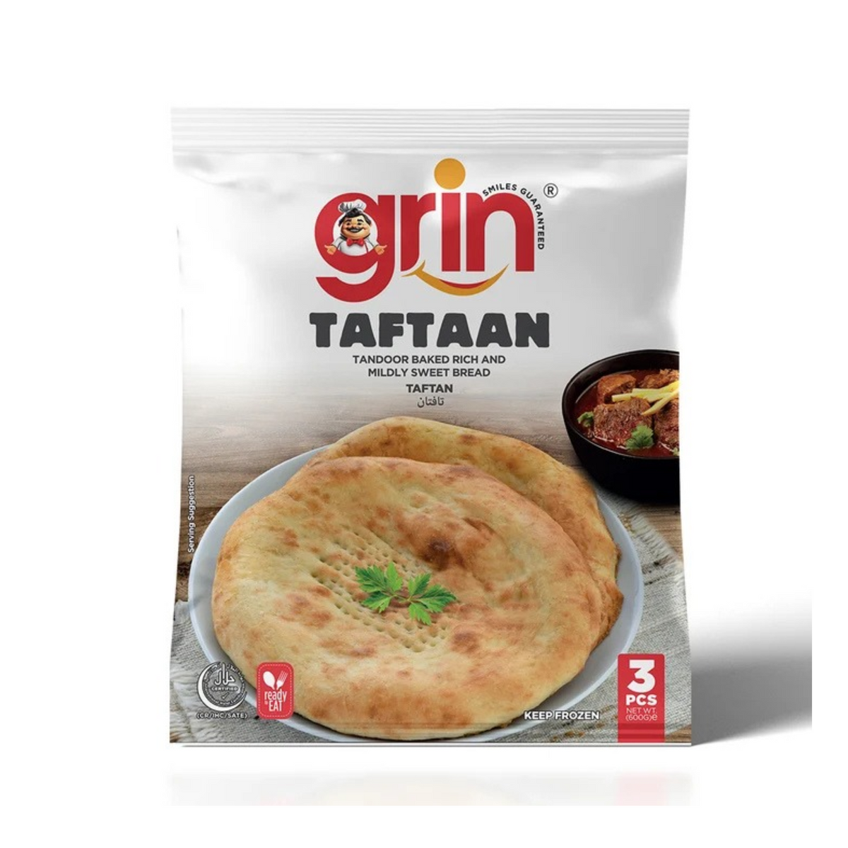 Grin Taftaan Tandoor Baked Rich And Mildly Sweet Bread 200gm*3