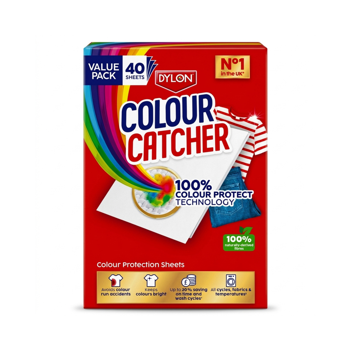 Dylon Colour Catcher Laundry Protection Sheets 40Pcs