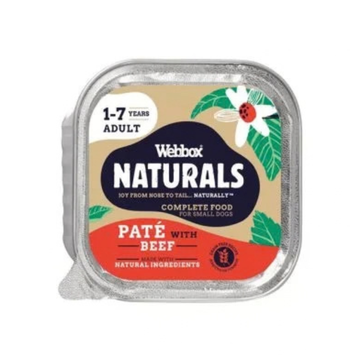 Webbox Natural Dog Food With Beef 150g