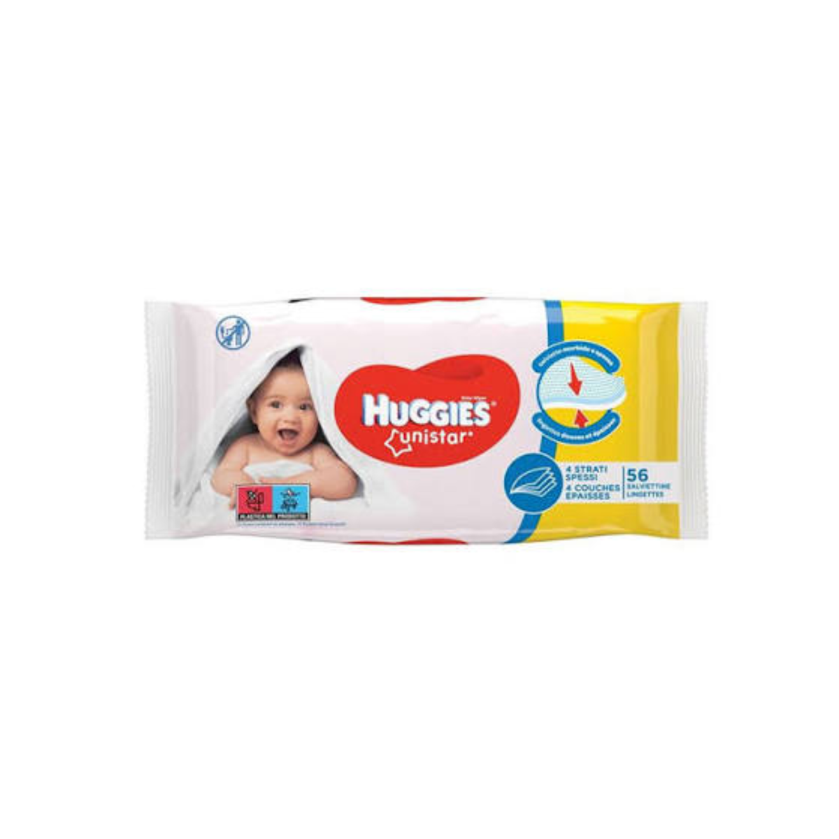 Huggies Unistar Wet wipes 56 PCS