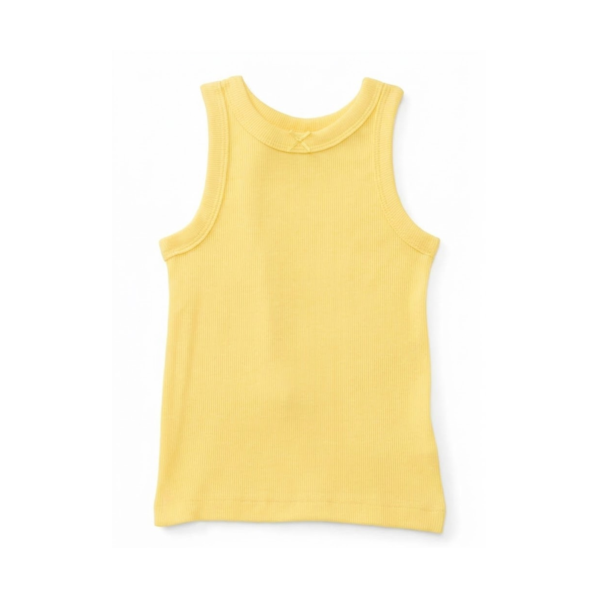 Outfit Kids Girls Pink Crinkle Vest Top Colour: Yellow Size: Age 8