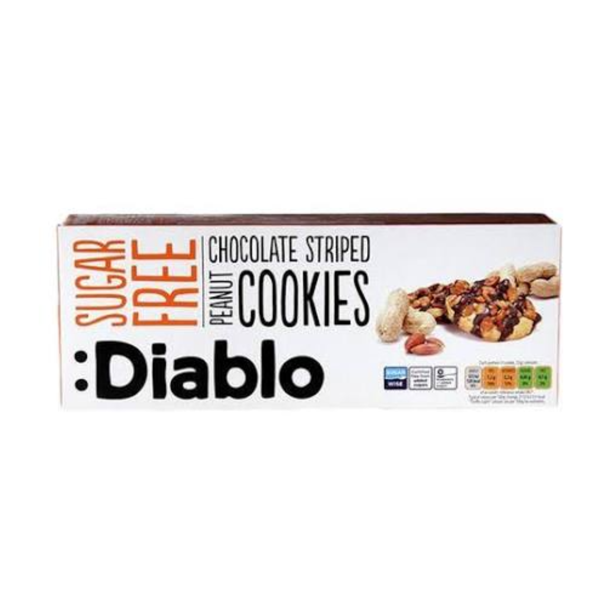 Diablo Sugar Free Cookies Peanut Chocolate 150g