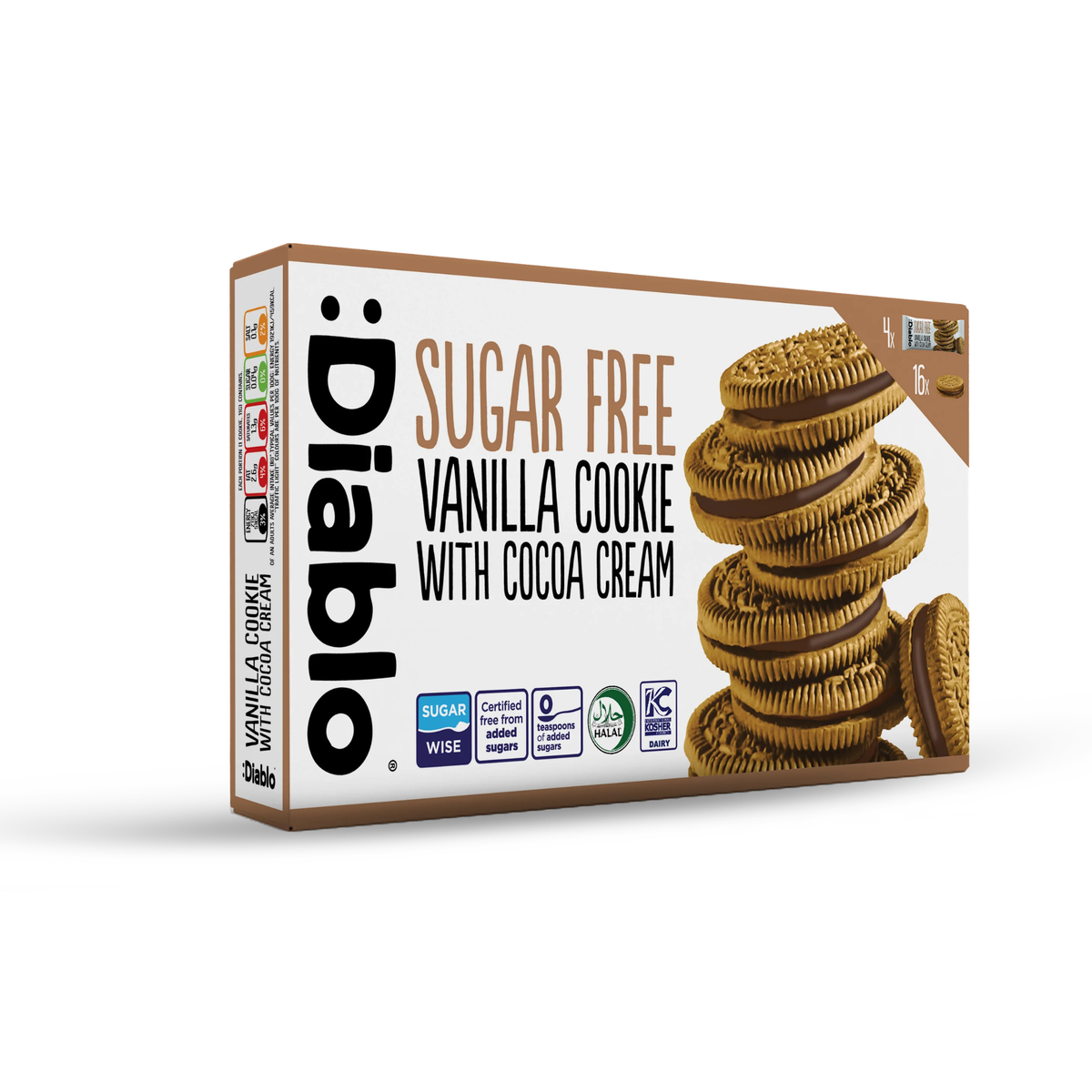 Diablo Vanilla Cookie With Cocoa Cream 176gm