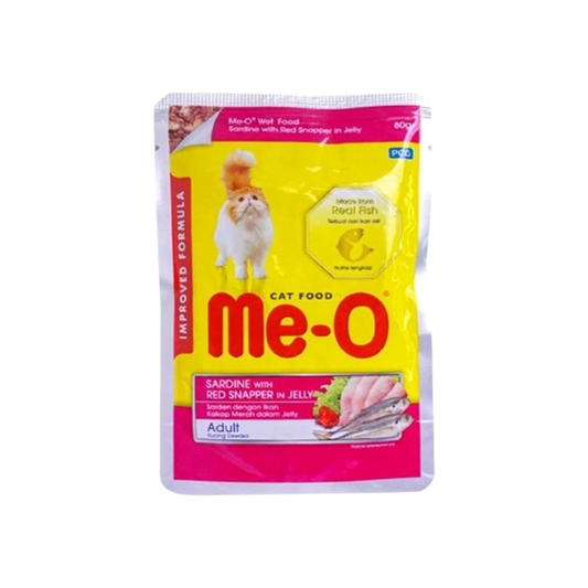 Me-O Red Snapper In Jelly Adult Wet Cat Food 80gm