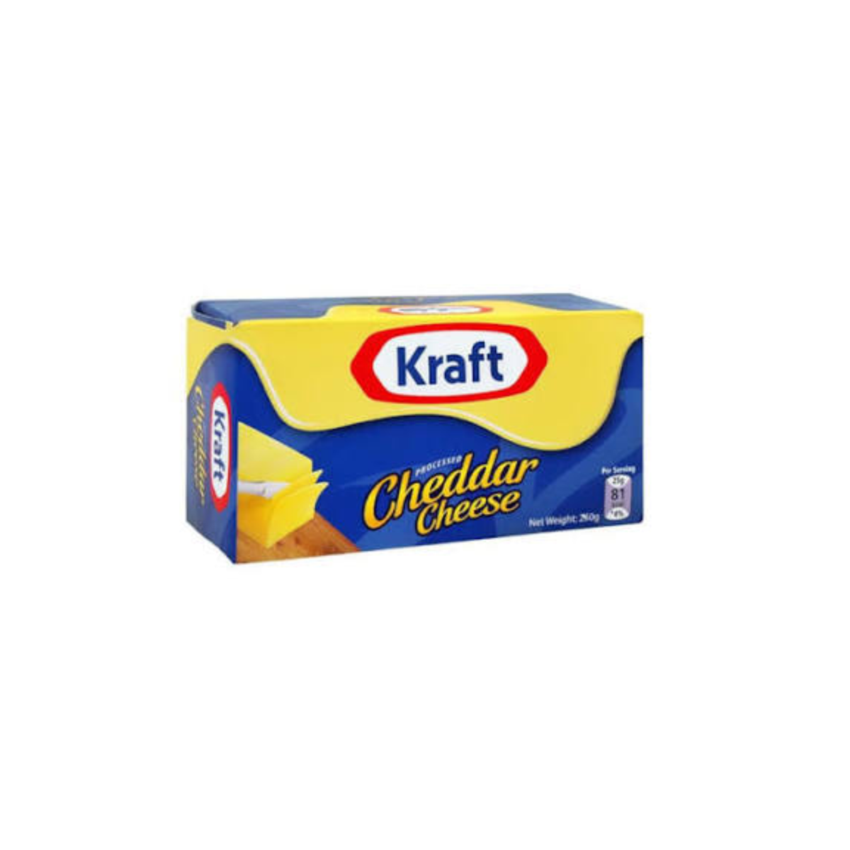 Kraft Cheddar Block Blue Packing 250g