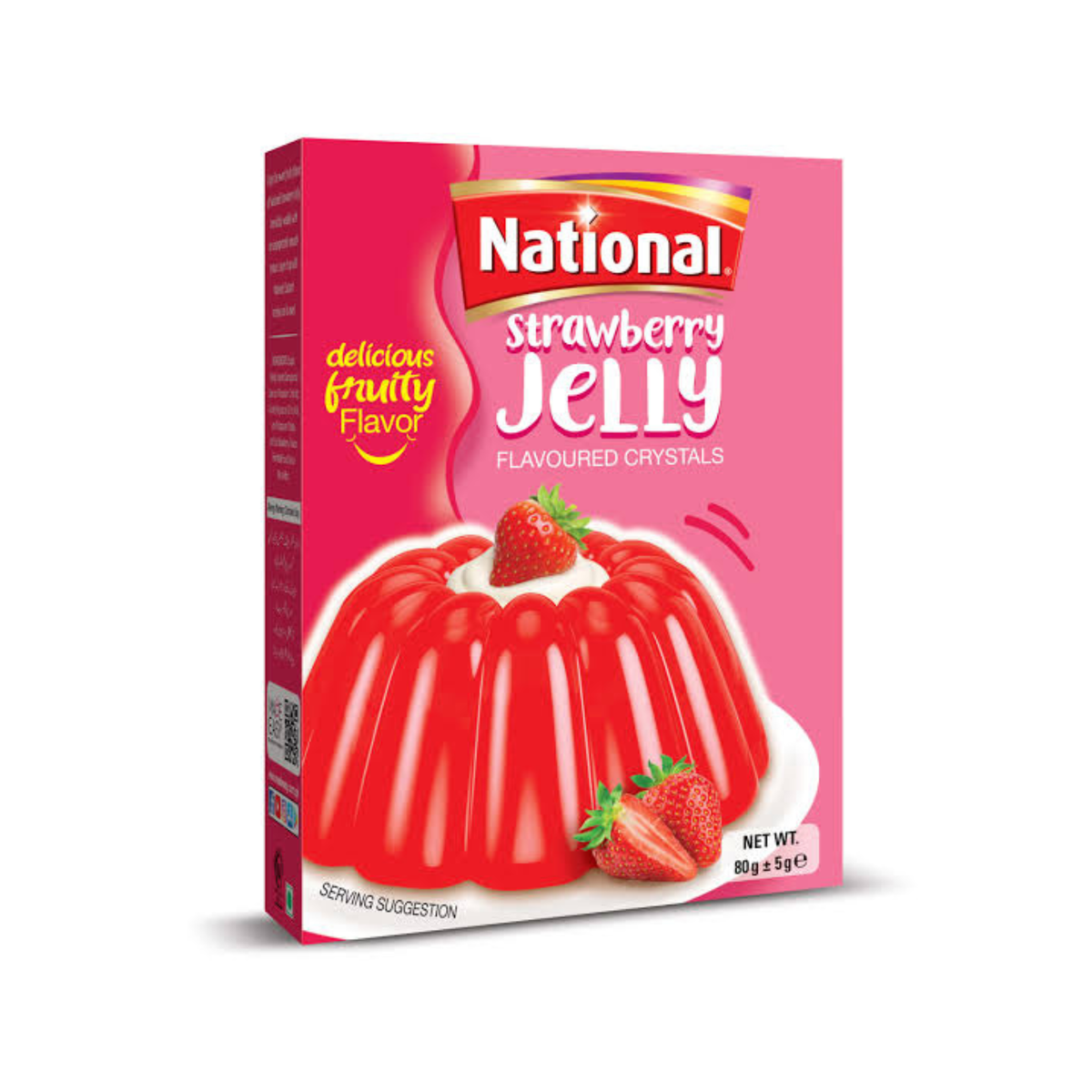 National Crystals Strawberry Jelly 80g