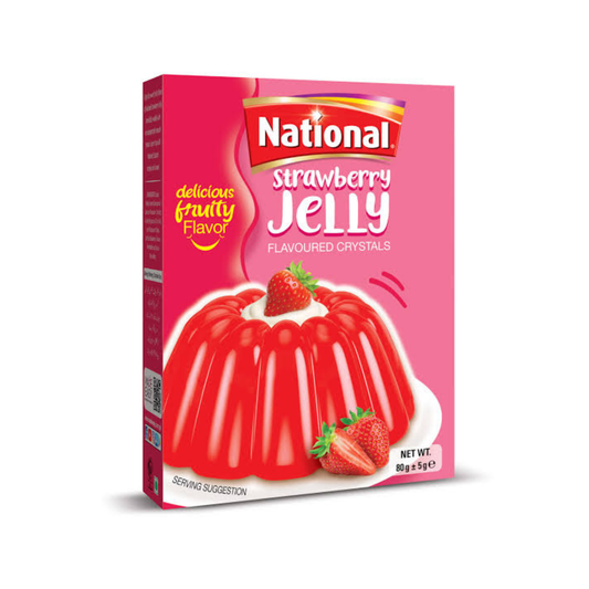 National Crystals Strawberry Jelly 80g