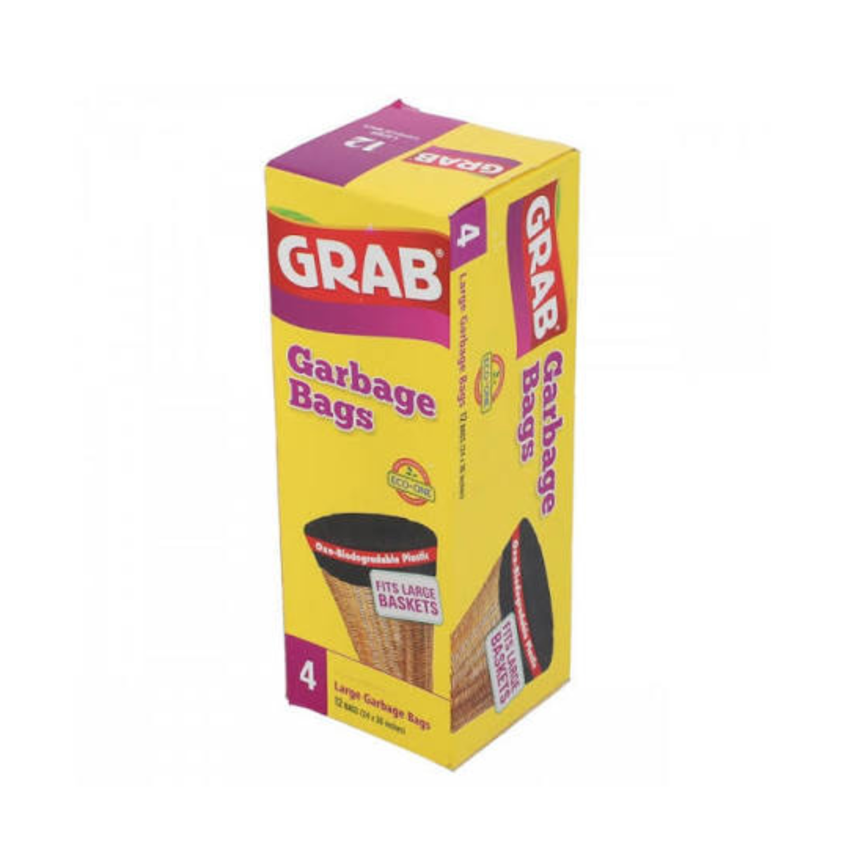 Grab Cling Garbage Bags Large 25Count