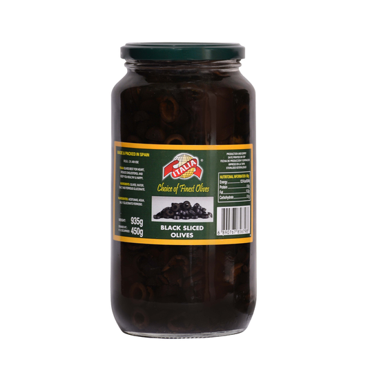 Italia Black Sliced Olives 935g