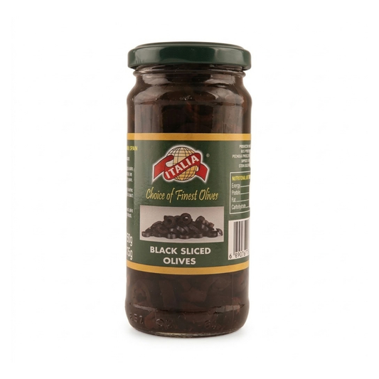 Italia Black Sliced Olives 450g