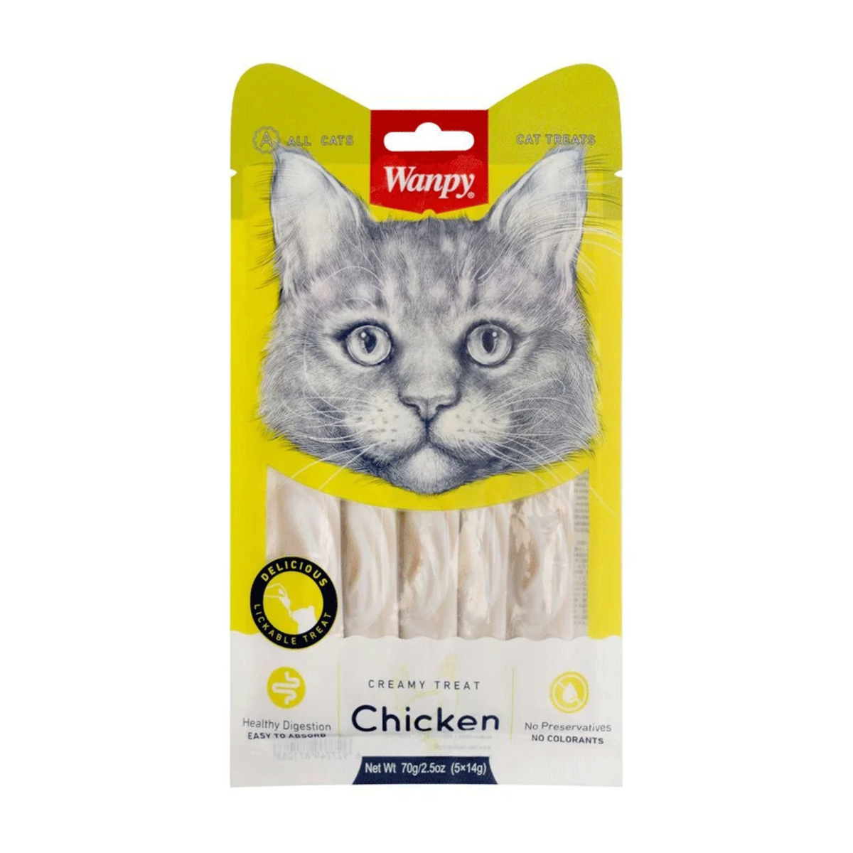 Wanpy Adult Cat Creamy Lickable Treats Chicken 70 g