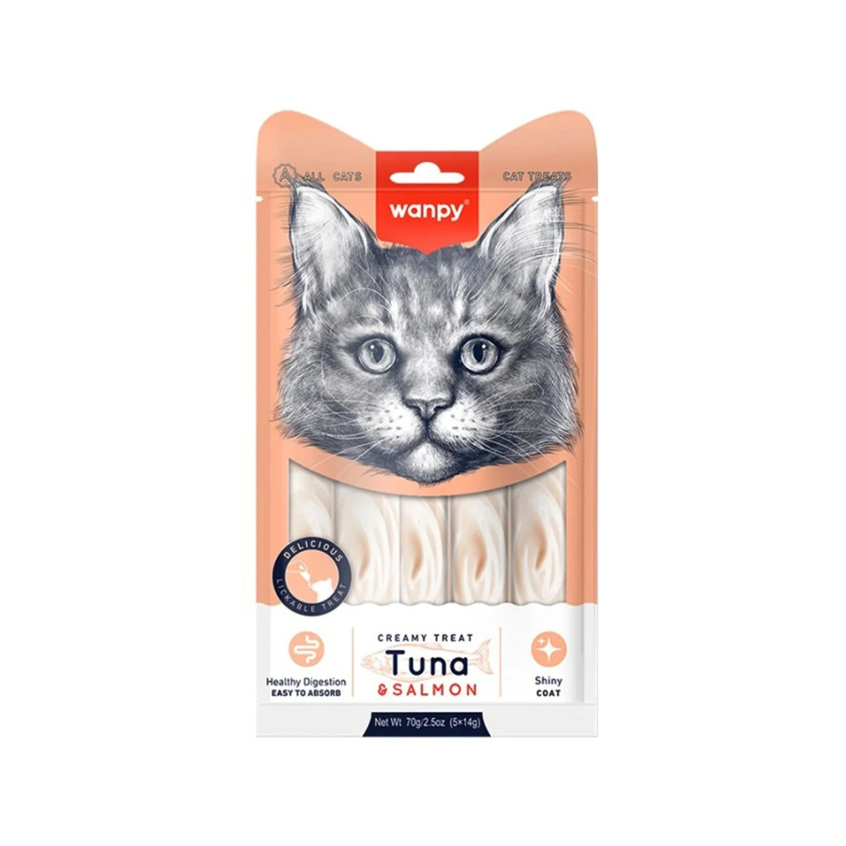 Wanpy Creamy Treat Tuna & Salmon Cat Food 70g
