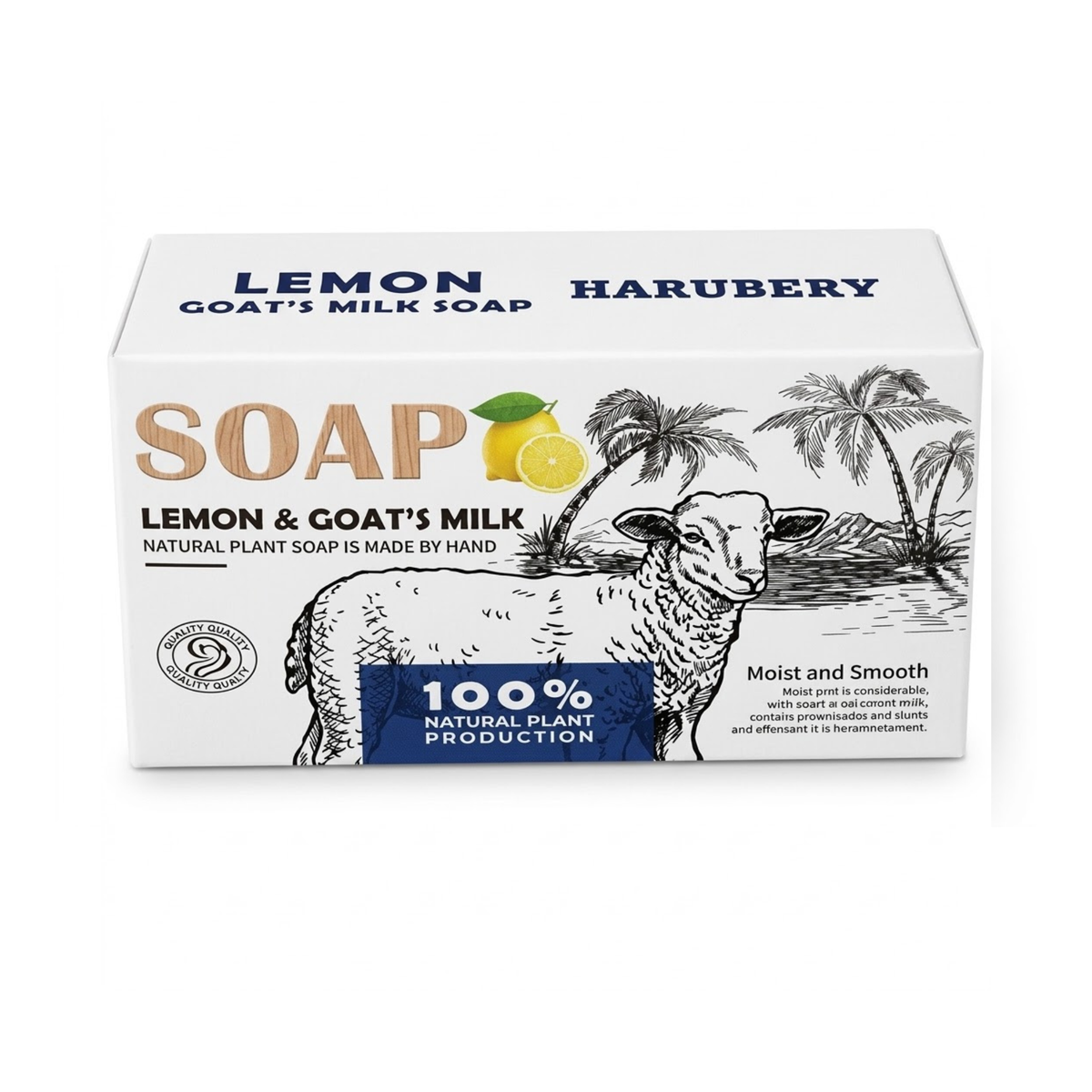 Harubery Lemon Goats Milk Soap 180g